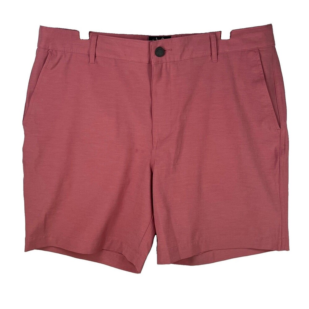 Faherty All Day Shorts Men's 34 Drawstring Chino 7 Inseam Stretch Dark Pink